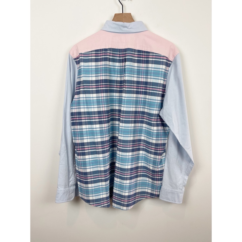Vineyard Vines Slim Fit Tucker Shirt Mixed Media Whale Cotton Blend Mens Large View 2